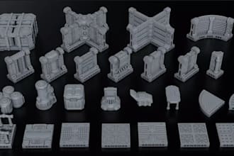 create scatter terrain,scale building model, miniature structures for pathfinder