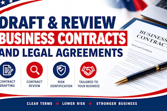 draft and review business contracts and legal agreements