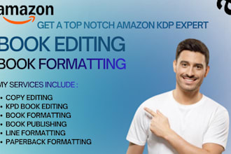book formatting, book editing, amazon KDP paperback