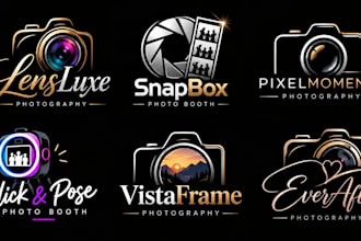 design a professional, photography, photo studio, camera photo booth logo