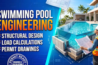 provide swimming pool engineering, load calculations and permit drawings