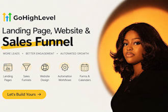 build gohighlevel landing page sales funnel automation ghl website design expert