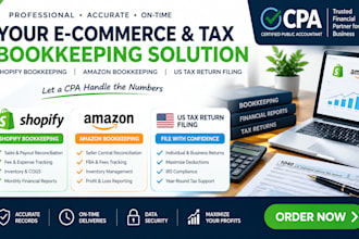 do shopify bookkeeping amazon bookkeeping and us tax return filing as a cpa