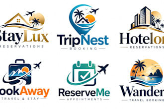 design a professional reservation, appointment, hotel, travel, booking logo