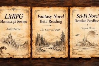 beta read review litrpg fantasy sci fi novel and provide detailed feedback