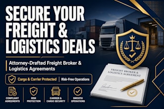draft freight broker, carrier, and manufacturer shipment agreements