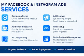 set up and manage high converting facebook and instagram ads