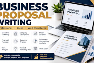 write a professional business proposal, project proposal, and business plan