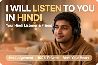 be your active listening friend for emotional support and venting