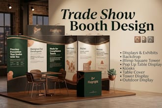 design trade show, booth graphics, exhibition, backdrops and trade show banner