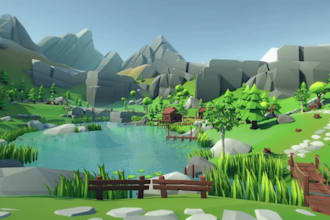 design custom roblox maps, buildings, environment city low poly in roblox studio