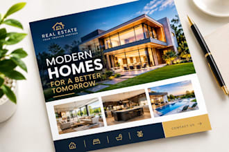 real estate flyers and property listing brochures