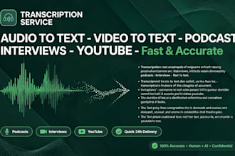 transcribe audio and video  to  text  accurately