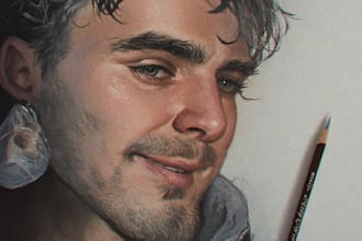 do professional hand drawn portrait oil painting on canvas