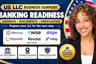 do USA bank creation, get residential address with proof of address for US llc