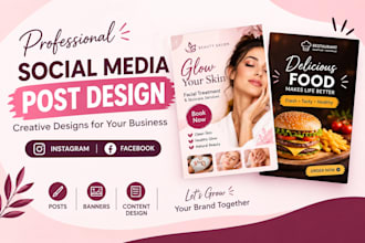 design professional social media posts for your business