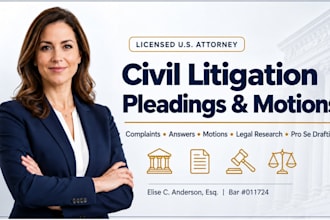 draft civil litigation pleadings, complaints, and motions attorney