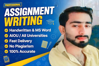 do aiou assignment work and handwritten assignments