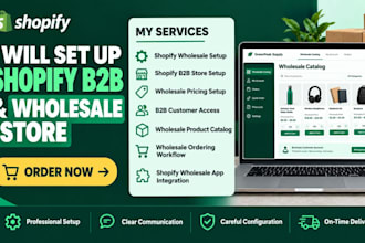 set up shopify wholesale and shopify b2b store