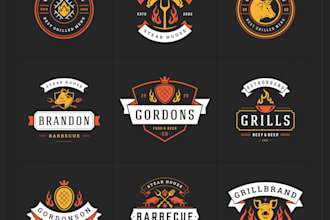 design a professional BBQ, grill, restaurant and food logo