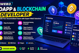 be web3 dapp blockchain developer crypto dex presale game staking