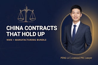 draft a china nnn and manufacturing agreement bundle