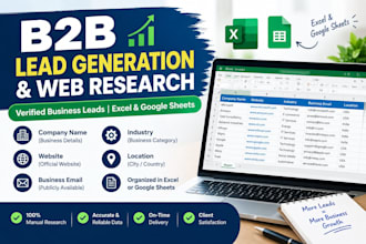 do b2b lead generation and web research