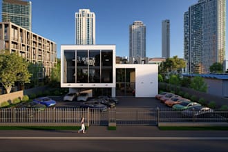 3d car showroom design,retail store,car dealership rendering and 3d walkthrough