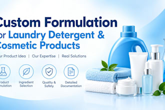 develop custom laundry detergent and cosmetic product formulations