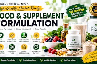 develop custom food and supplement formulas for your product