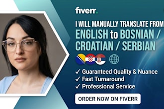 manualy translate from english to bosnian croatian and serbian