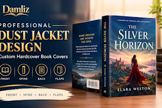 book cover and dust jacket design for hardcover books