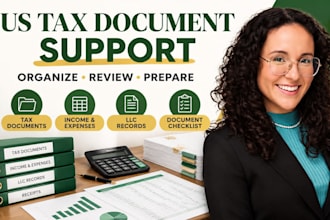 organize US tax documents and support eligible tax return preparation