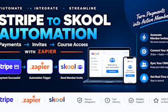 automate stripe integration to skool membership onboarding zapier automation