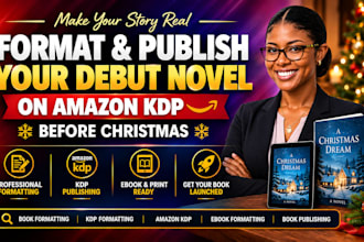 format, publish and launch your debut novel before christmas
