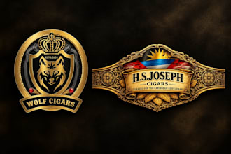 do cigar label, cigar logo, cigar band and cigar box design