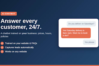 create an ai chatbot trained on your business to answer customers day and night