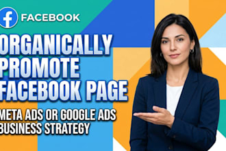 organically promote facebook page with meta ads