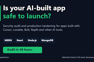security audit and harden your ai built mern or react app