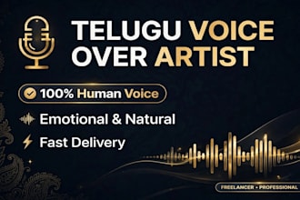 do professional telugu voice over and emotional storytelling for youtube