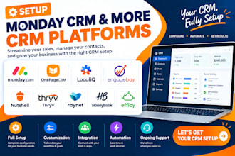 monday crm onepagecrm localiq engagebay nutshell thryv raynet honeybook efficy