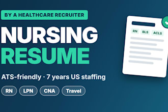 write a professional nursing resume and healthcare resume