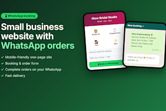 build a small business website with whatsapp booking
