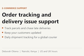 track orders and handle delivery issues for your online store