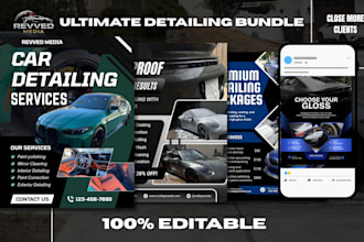 design auto detailing price list, service menu and flyer