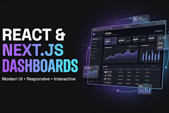 build a modern responsive react dashboard and admin panel