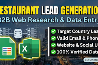 do restaurant lead generation and web research
