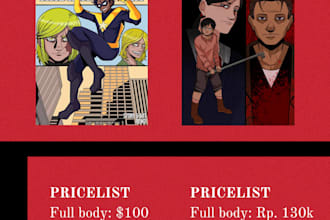 do digital illustration, comic, and fan art