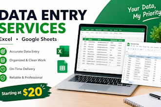 do accurate data entry, excel and google sheets work