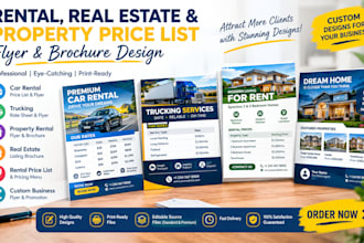 car trucking property realtor rental price detailing price list flyer brochure